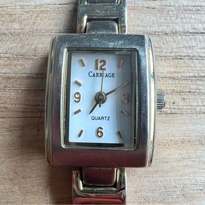Carriage by Timex ladies two-tone watch NEW BATTERY